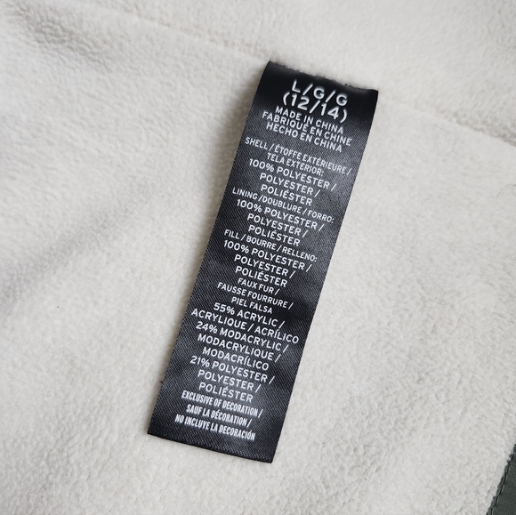 Hudson Girls Winter Coat Olive Green Size L 12/14 - Picture 7 of 12